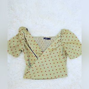 Sage green crop top nasty gal size 6